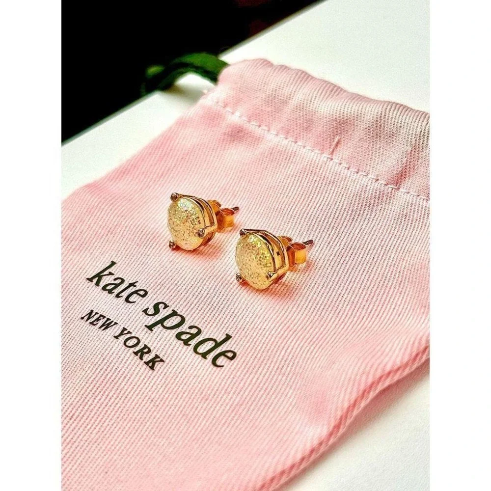 Elegant Kate Spade New‎ York Gold Glitter Stud Earrings - Classic & Timeless